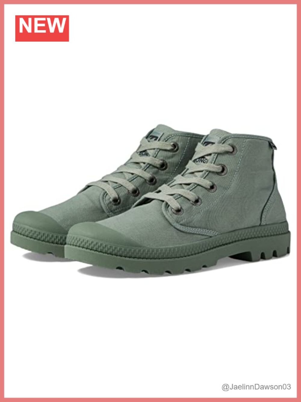 Vegan Canvas Ankle Bootie Lace-Up Backpacking Boot